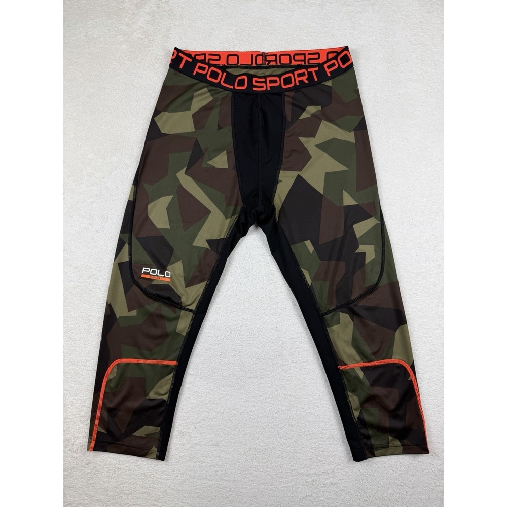 Polo Sport Ralph Lauren Camouflage 3/4 Compression Running Tights Mens‎ XXL-EUC